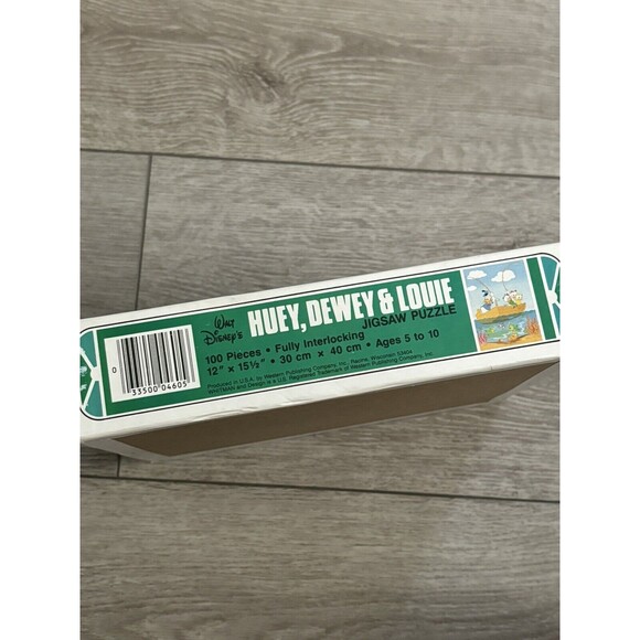 Vintage Walt Disney Huey Dewey & Louie Jigsaw Puzzle Whitman Donald Duck Fishing - Picture 3 of 5